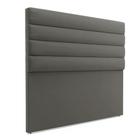 Cabeceira California Para Cama Box Casal 140 cm Suede Grafite - D'Rossi - DROSSI