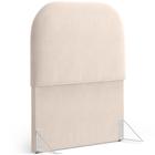 Cabeceira Cama Box 100cm Orgânica Lanna W01 Suede Bege - Lyam Decor