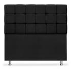 Cabeceira Cama Box 160cm Bela Tecido Suede Preto Ísis Decor