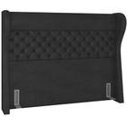 Cabeceira Cama Box Casal 140 cm P05 Madrid material sintético Preto - Lyam Decor