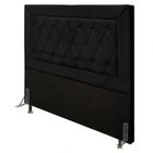 Cabeceira Cama Box Casal 140cm D10 Turmalina Suede Preto - Mpozenato