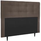 Cabeceira Cama Box Casal 140cm Helena Tecido Suede Marrom Ísis Decor