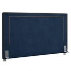 Cabeceira Cama Box Casal 140cm Mali P02 Veludo Azul Marinho - MPOZENATO