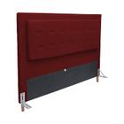 Cabeceira Cama Box Casal 140cm Paris Suede Bordô - Sheep Estofados