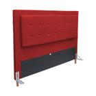 Cabeceira Cama Box Casal 140cm Paris Suede Vermelho - Sheep Estofados