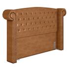 Cabeceira Cama Box Casal 140cm Provença P02 Sintético Caramelo - Mpozenato