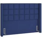 Cabeceira Cama Box Casal 195 cm P05 Paris Veludo Azul Marinho - Lyam - Lyam Decor