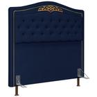 Cabeceira Cama Box Casal 195Cm Suede Azul - MPOZENATO