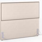 Cabeceira Cama Box Casal Com Tachas 140 cm Vicenza L02 Suede Bege - Lyam Decor