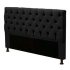 Cabeceira Cama Box Casal Cristal 140cm Suede Preto - Abmaza