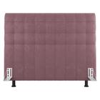 Cabeceira Cama Box Casal Dahlia 140cm Com Frame Veludo Rosê - Abmaza