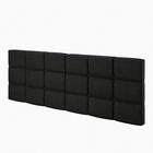 Cabeceira cama box casal Dubai Intense 1,40 Preto