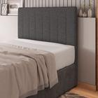 Cabeceira Cama Box Casal Ivana 140cm Linho Cinza - Abmaza