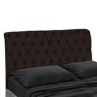 Cabeceira Cama Box Casal King 193 cm Potenza Suede Marrom - Sheep Estofados