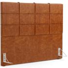 Cabeceira Cama Box Casal King 195 cm Roma W01 material sintético Camel - Lyam