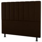 Cabeceira Cama Box Casal King Size Cora 195cm Sintético Marrom - Desk Design