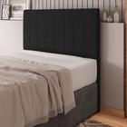 Cabeceira Cama Box Casal King Size Ivana 193cm Linho Preto - Abmaza