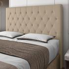 Cabeceira Cama Box Casal King Size Petra 193cm Sintético Bege - Abmaza