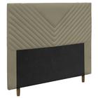 Cabeceira Cama Box Casal King Size Viena 195cm Suede Bege - Desk Design