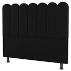 Cabeceira Cama Box Casal Lana 140cm Suede Preto - Desk Design