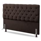 Cabeceira Cama Box Casal Lylla 140cm Capitonê com Frame Suede Marrom - Abmaza