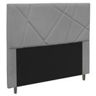 Cabeceira Cama Box Casal Mali 140cm Suede Cinza - Desk Design