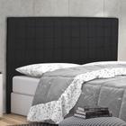 Cabeceira Cama Box Casal Paris Slim 140 Cm Suede Preto - MV Estofados