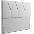 Cabeceira Cama Box Casal Queen 160 cm Aurora W01 Linho Cinza - Lyam Decor