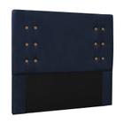 Cabeceira Cama Box Casal Queen 160cm Gênova Suede Azul Marinho - Sheep Estofados