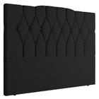 Cabeceira Cama Box Casal Queen Size Andressa 160cm Linho Preto - Desk Design