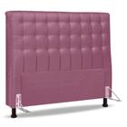 Cabeceira Cama Box Casal Queen Size Ciara 160cm Botonê com Frame Suede Rosa - Desk Design