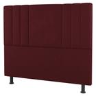 Cabeceira Cama Box Casal Queen Size Grace 160cm Suede Bordô - Abmaza