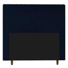 Cabeceira Cama Box Casal Queen Size Lisboa 160cm Veludo Azul Marinho - Desk Design