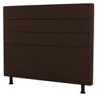 Cabeceira Cama Box Casal Queen Size Malik 160cm Sintético Marrom - Desk Design