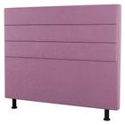 Cabeceira Cama Box Casal Queen Size Malik 160cm Suede Rosa - Desk Design