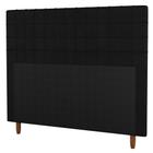 Cabeceira Cama Box Casal Queen Size Parisis 160cm Sintético Preto - Abmaza