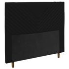 Cabeceira Cama Box Casal Viena 140cm Suede Preto - Desk Design