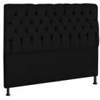 Cabeceira cama box king 1.95 bia - suede preto