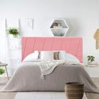 Cabeceira cama box king 1.95 iza - suede rose - Nanda Decor