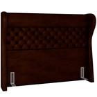 Cabeceira Cama Box King 195 cm P05 Madrid material sintético Marrom - Lyam Decor