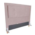 Cabeceira Cama Box King 195cm Caribe Suede Rosa - Sheep Estofados