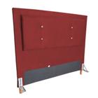 Cabeceira Cama Box King 195cm Caribe Suede Vermelho - Sheep Estofados