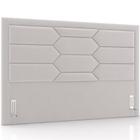 Cabeceira Cama Box King 195cm Estofada Nora P05 Veludo Cinza - Lyam Decor