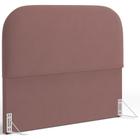 Cabeceira Cama Box King 195cm Orgânica Lanna W01 Suede Rosê - Lyam Decor