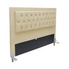 Cabeceira Cama Box King 195cm Paris Capitonê Suede Bege - Sheep Estofados