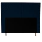 Cabeceira Cama Box King Lisboa 195 Cm Suede Azul Marinho - MV Estofados