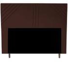 Cabeceira Cama Box King Lisboa 195 Cm Suede Marrom