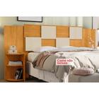 Cabeceira Cama Box Madeirado Cor Cinamomo/Off White Casal/Queen Firenze c/ 6 Prateleiras Cinamomo/Off White - Conquista