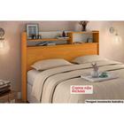 Cabeceira Cama Box Madeirado Cor Cinamomo/Off White Casal Roma c/ Nichos Cinamomo/Off White - Conquista