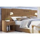 Cabeceira Cama Box Madeirado Cor Jatoba Casal c/ Gavetas Plus Jatoba - Santos Andirá